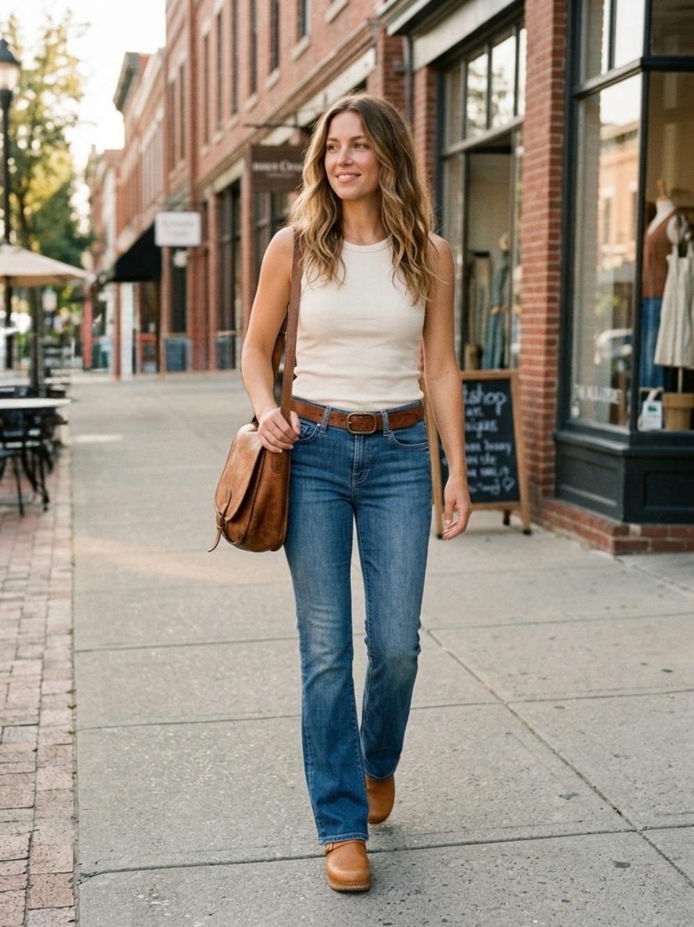 7 For All Mankind Bootcut Jeans 27 Medium Wash Blue Denim Y2K Vibe Long Inseam - Picture 2 of 11